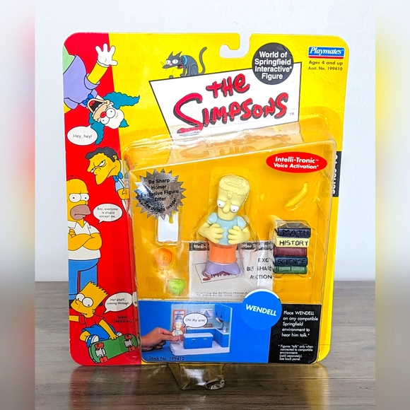 The Simpsons Wendell World of Springfield Interactive Figure Series 10 From 2002 - Picture 1 of 2